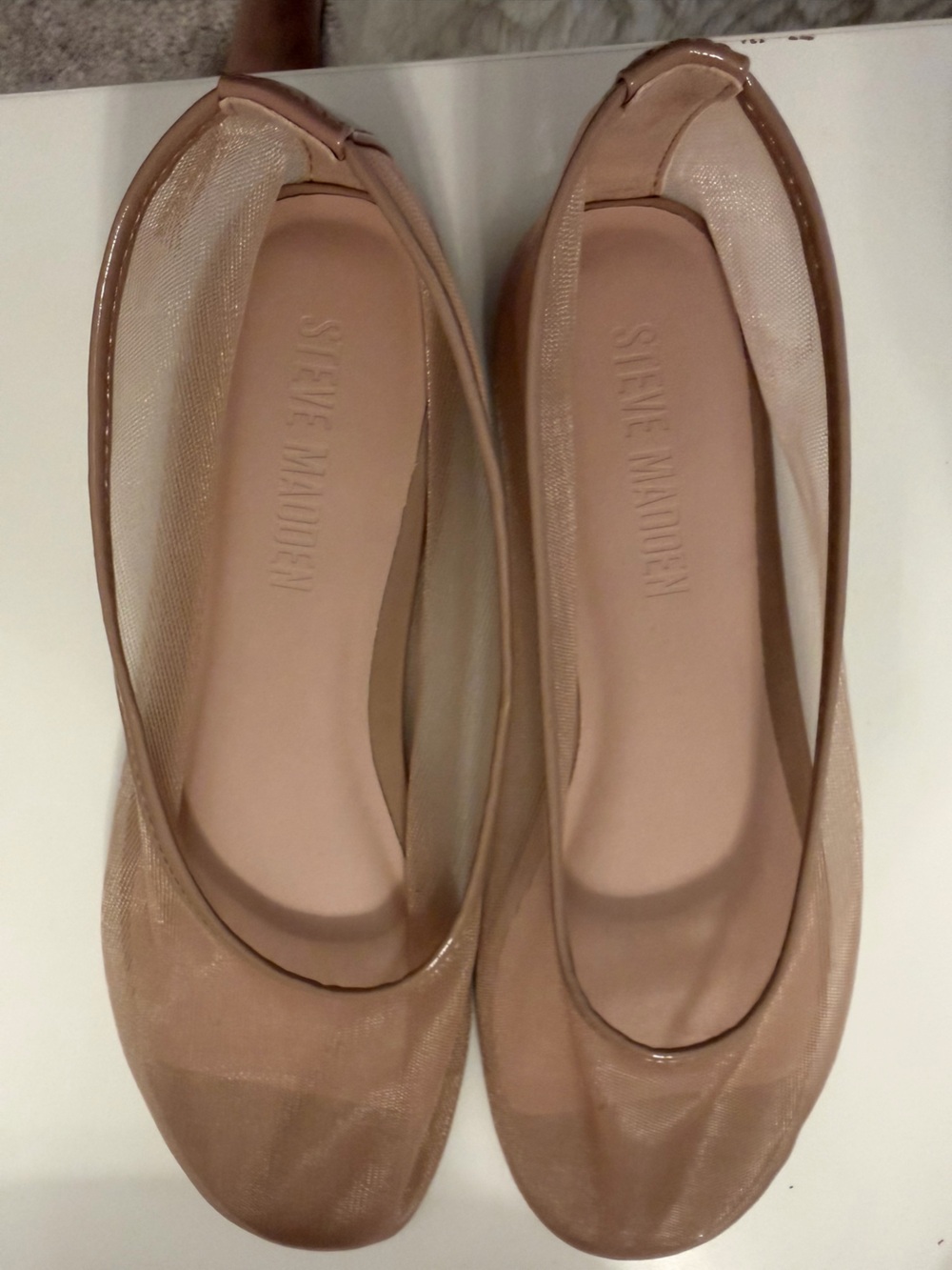 Steve Madden tan Ballet Flats
